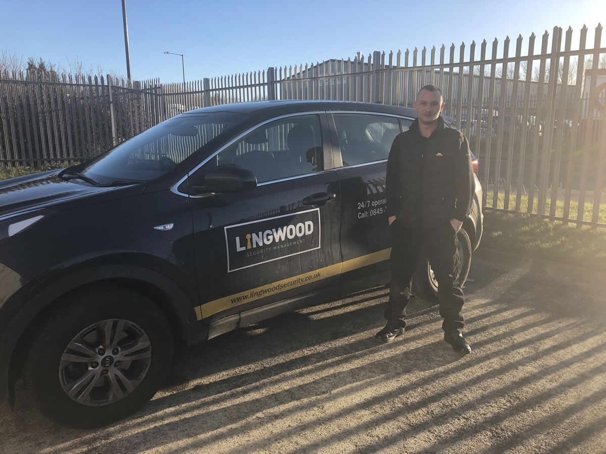 Brandon Graham at Lingwood Security following his promotion