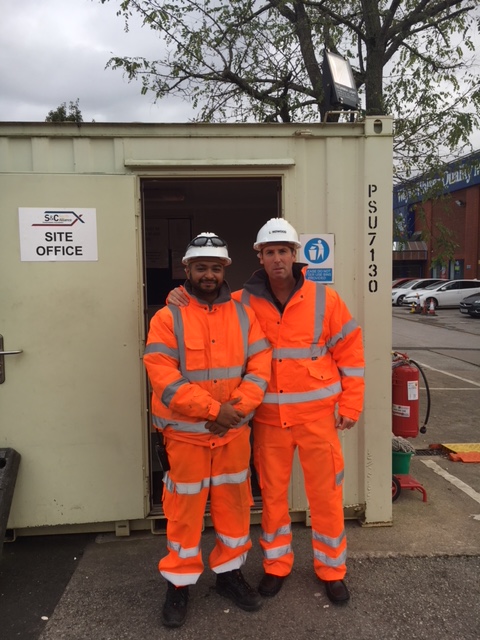 Alan Lingwood with Gulraiz Tariq at Amey Sersa, Walker Meats Site, Bolton 